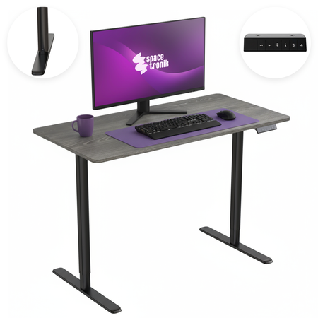 Spacetronik Moris 121BG 120x60 elektrický stôl