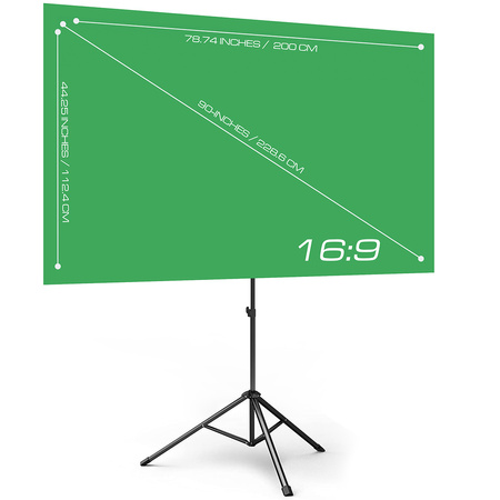Ekran Green Screen Tło Zielone na Statywie 90"