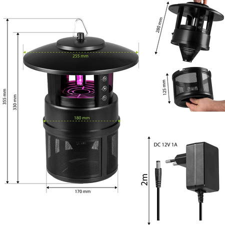 Stehende/hängende 5W UV-Insektenlampe VAYOX VA0195
