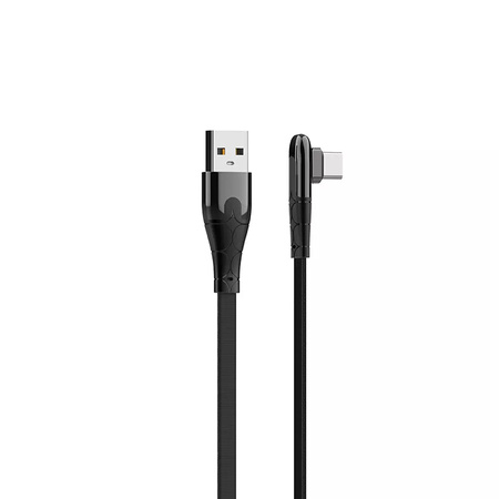 Kabel USB-A - USB-C LDNIO kątowy 90st 2m LS582C