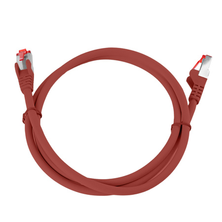 RJ45 CAT 6 S/FTP AWG27 LSZH kábel červený 3m