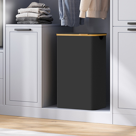 Kosz na pranie 90L 1 komorowy czarny