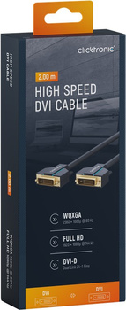 CLICKTRONIC DVI-D - DVI-D (24+1) cable 2m
