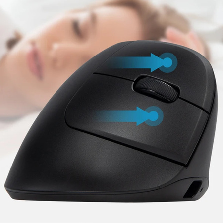 Mysz optyczna Delux M618AIR GX czarna, bezprzew.