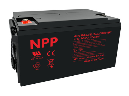 NPD 12V 65Ah T14 NPP series DEEP paste battery