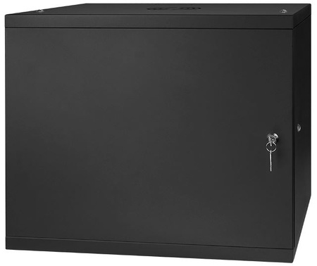 RACK 19'' 9U 600x450mm cabinet BLACK Steel door