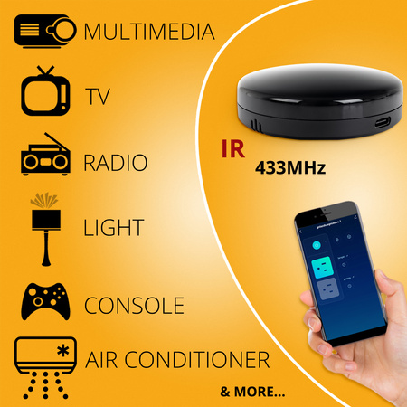 Remote control WiFI 2in1 IR + 433 Mhz Spacetronik SL-IR31-2