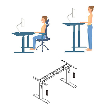 Elektryczny stelaż biurkowy Spacetronik SPE-223HB