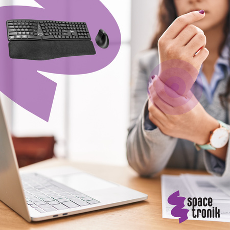 Profilowana klawiatura ergonomiczna EZZY 01K