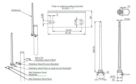 Poynting OMNI-121 2x 6dBi omnidirectional antenna set