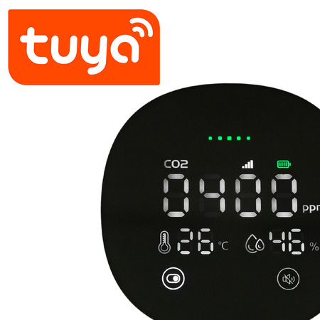 Drahtloser CO2-Sensor mit LED Tuya SL-DC02 3in1