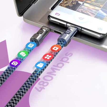 Kabel USB-C ze smyczą PD 240W 30cm BA