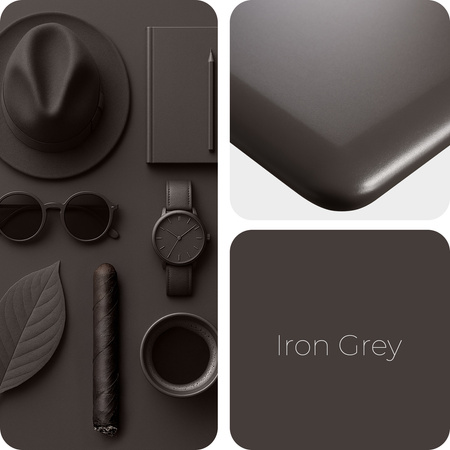 Blat MDF malowany proszkowo 180x80x2.5 Iron Gray