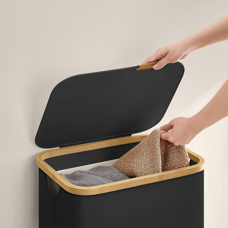 Kosz na pranie 90L 1 komorowy czarny