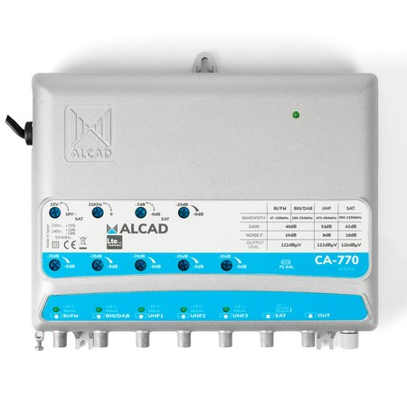 aLCAD CA-770 24V VHF UHF SAT multiband amplifier