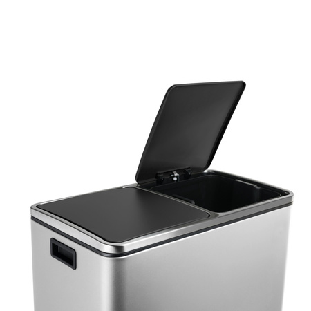 Funky Trash Can Silver Black Spacetronik Podwójny