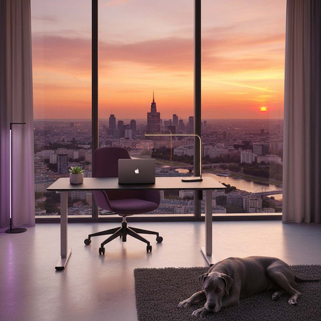 Stelaż Biurka Elektryczny Spacetronik SPE-124 z Pamięcią i USB - Wzmocniona Stabilność (Szary)