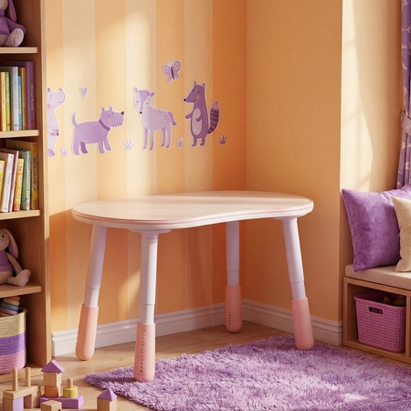 Zestaw mebli dziecięcych Spacetronik – stolik SPEX201 i sofa SPC-XD-24 różowy