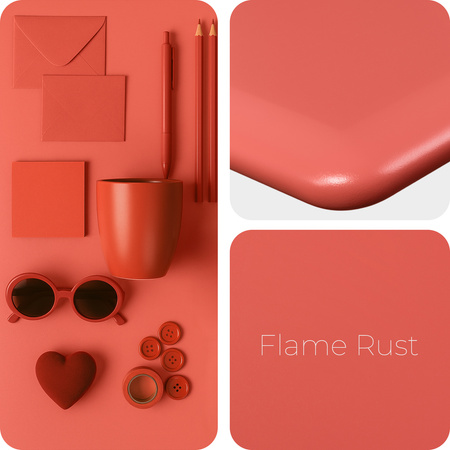 Blat MDF malowany proszkowo 160x80x2.5 Flame Rust