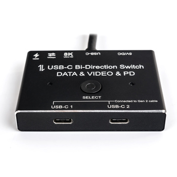 Slučovač nebo rozbočovač USB-C 2x1 1x2 SPC-BID01