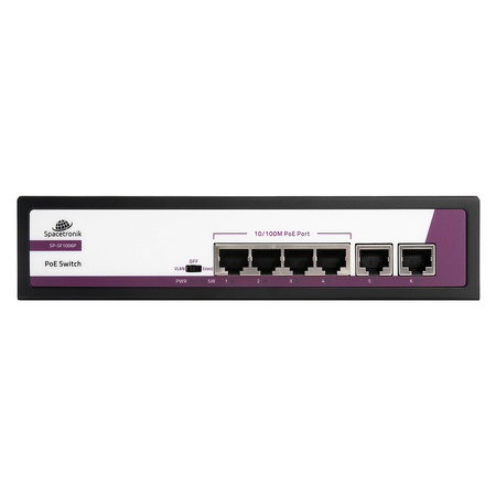 SWITCH 6-port 100Mbps POE 65W SP-SF1006P