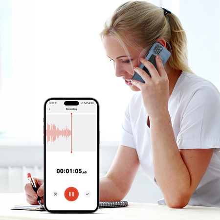 Dyktafon AI z Transkrypcją i Tłumaczem Głosowym Alvora A3