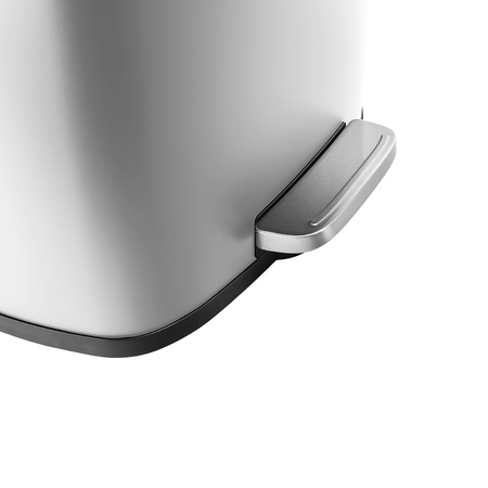 Kosz na śmieci metalowy pojedyncza komora srebrny