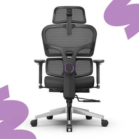 Ergonomiczny fotel Spacetronik LUMBO 44 Czarny