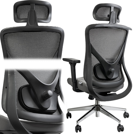 Egonomiczny fotel biurowy obrotowy ELSA Czarny