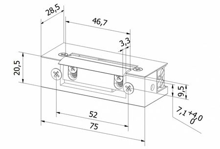 BIRA S12U 12V AC/DC Elektro-Türöffner Standard