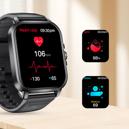 Smartwatch Kumi KU7 Meta 90 trybów 40 mm Szary