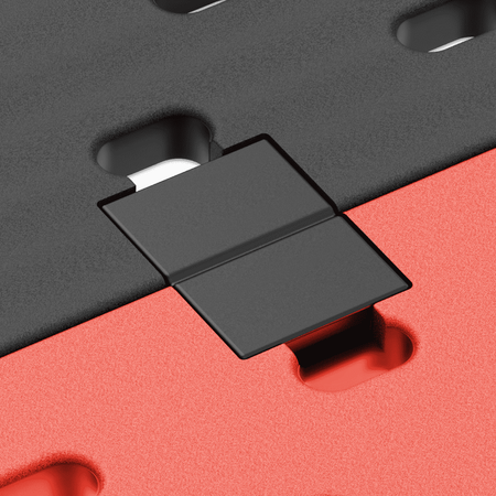 Holdee-Zubehör perforierte Platte SPB-153R, Rot/Schwarz