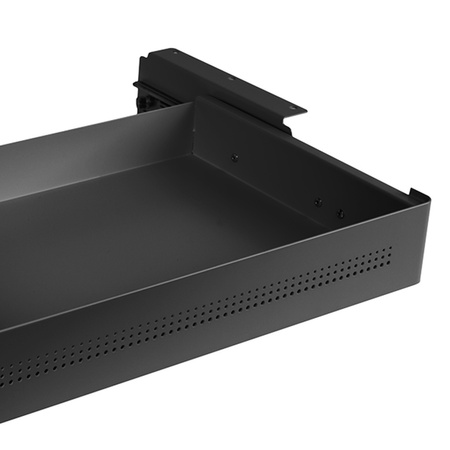 Under-Desk Storage Drawer USB Ports Large Black