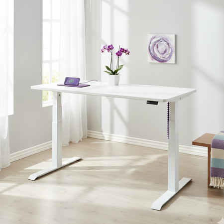 Biurko elektryczne 2-silnikowe OLED RGB 140 kg + blat MDF Stellar 140x70