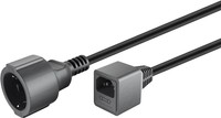 AC socket - C14 socket extension cable Goobay 02m