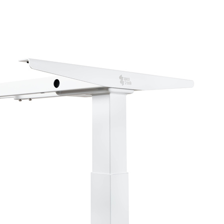 Biurko elektryczne Spacetronik SPE 232OW białe blat 130x65 Orzech Ambasador