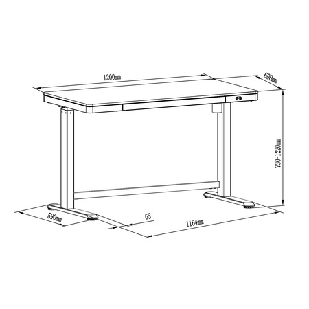 Elektrický stôl Spacetronik SPE-B118BB Astrid