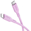 Kabel USB-C 2.0 Goobay silikonowy różowy 1.5m
