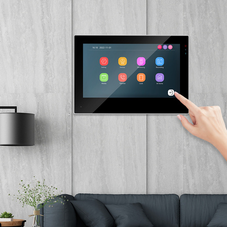 Tuya WiFi video monitor dverí čierny SPD-MT703B