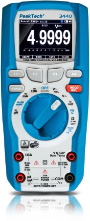 Grafický multimeter PeakTech s farebným LCD 3440