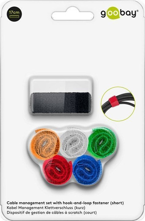 Velcro cable organizer 6 pcs 6 colors Goobay