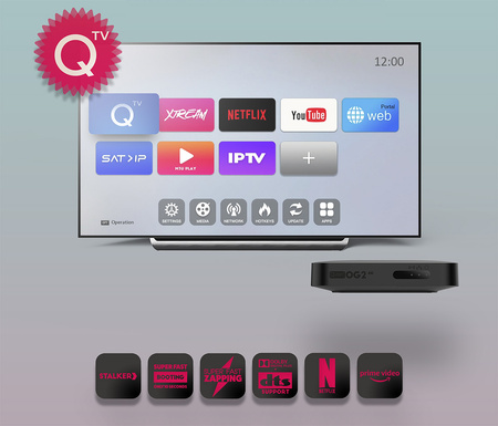 Qviart OG2 4K LINUX OTT Multistream Sat IPTV