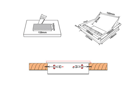 Spacetronik SPS-G03B double-sided cable grommet