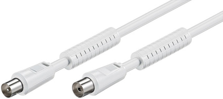 IEC TV connector GN/WT Goobay EKRAN white 15m