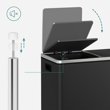 Funky Trash Can Ink Black Spacetronik Podwójny