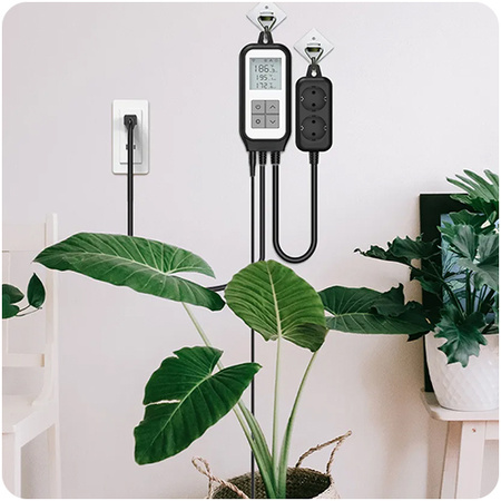 Zwei Steckdosen mit Thermometer Smart Life TUYA SL-PST20