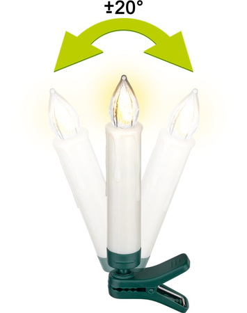 LED svíčky na vánoční stromek Goobay 15x10cm KIT 10x