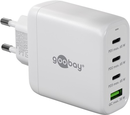 Ładowarka sieciowa 3x USB-C USB 68W Goobay BIAŁA