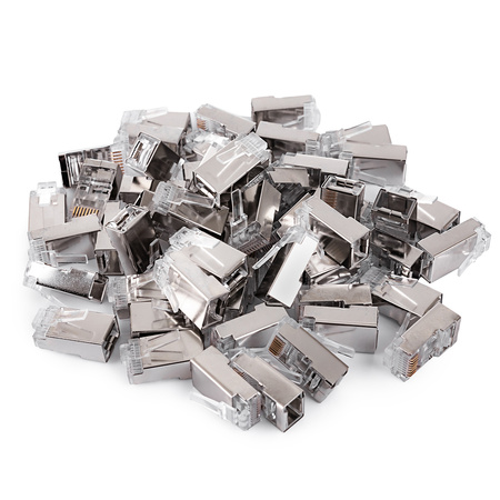 RJ45 cat.6 FTP pass-through connector PT-RJ456FT-1 100pcs