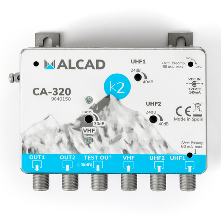 viacpásmový zosilňovač ALCAD CA-320 24-230V 3/1 40dB